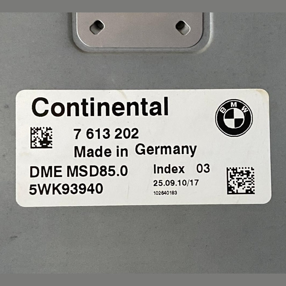 OEM BMW F10 N63 ENGINE CONTROL UNIT DME MSD85 ECU SET 7613202