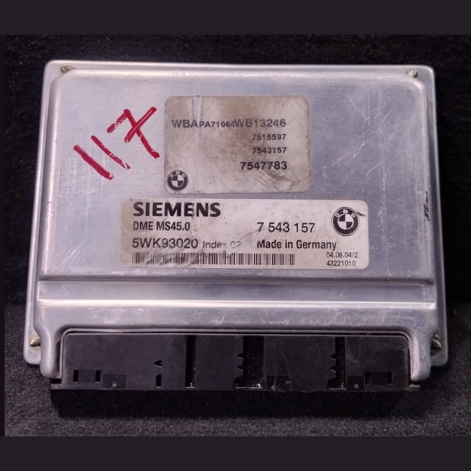 BMW X3 E83 2.5i M54 192HP ECU ENGINE CONTROL UNIT  DME MS45.0 - 7543157