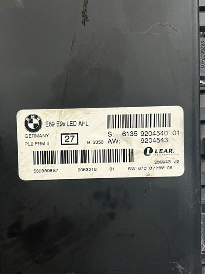 BMW E90 E89 E9X 3 Series LED AHL Footwell Light Control Module FRM2 9204540 OEM