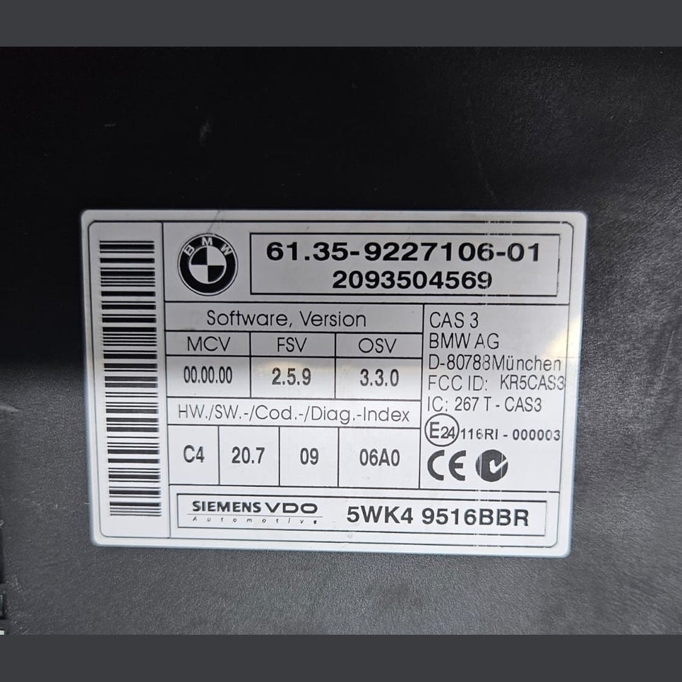 2007-2013 BMW E70 X5 and E92 M57N Engine Control Unit ECU SET 8509036 OEM