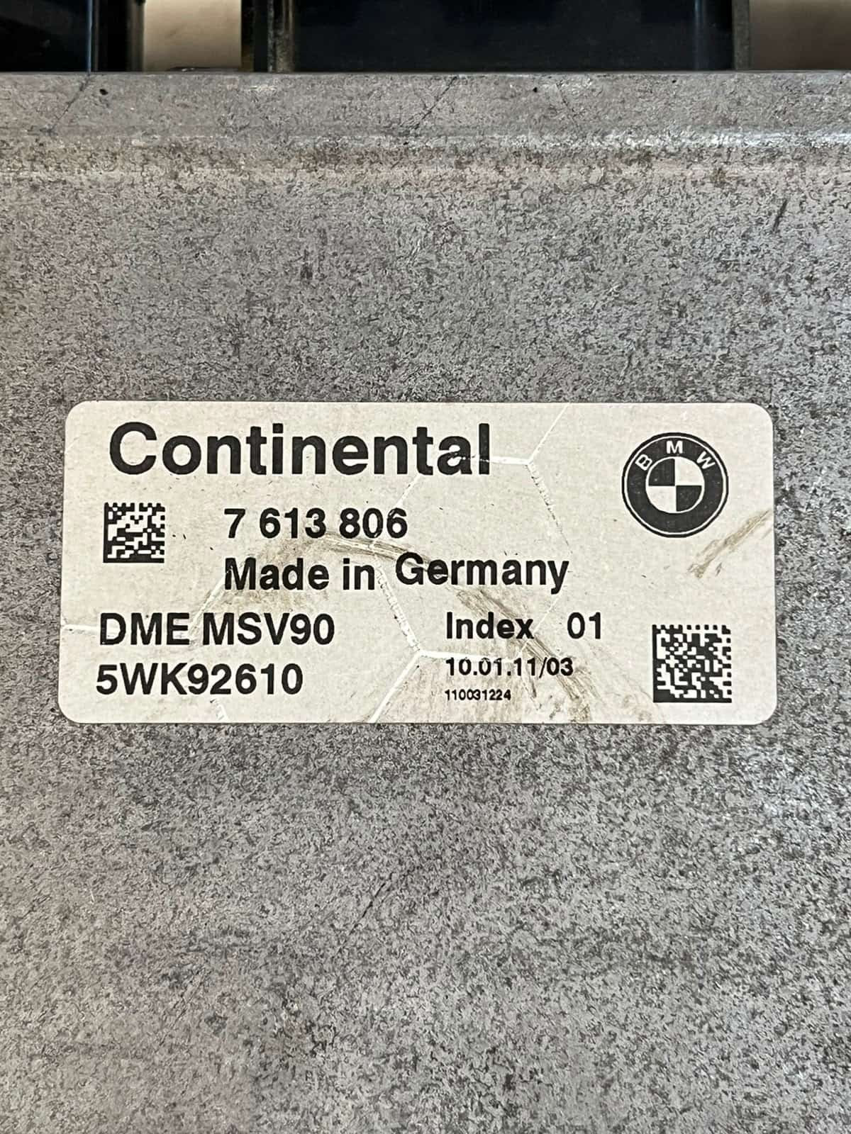 2011 BMW F11 N52 530I Engine Control Module ECU SET DME MSV90+CAS4 7613806