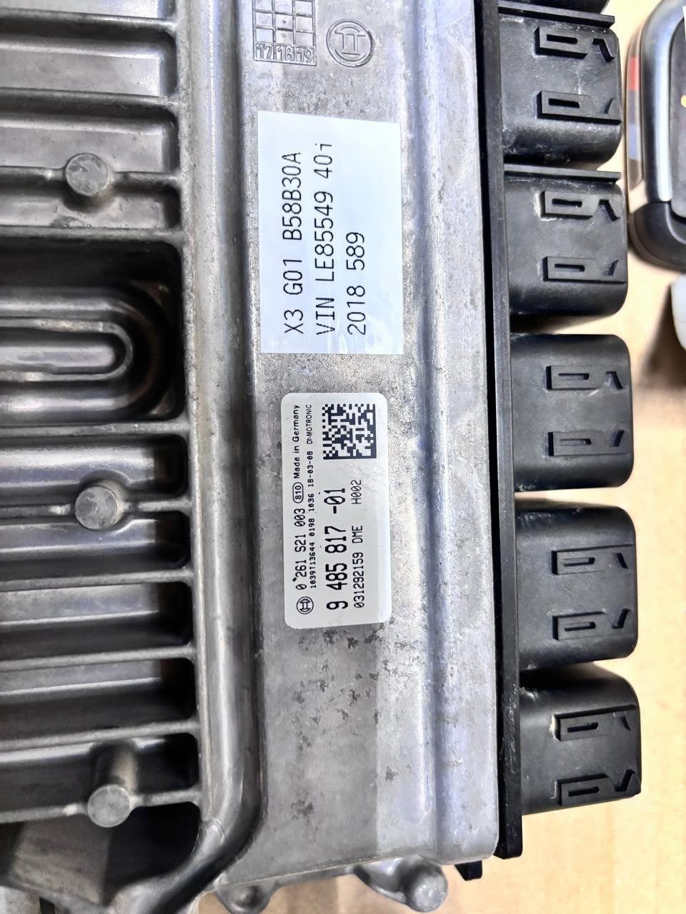 BMW G01 X3 B58B30A VIN LE85549 40i 2018 ENGINE CONTROL UNIT SET + KEY - 9485817