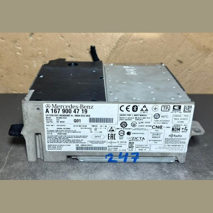 2018–2020 Mercedes-Benz W177 W167 W447 OEM Radio Head Unit A167 9004719