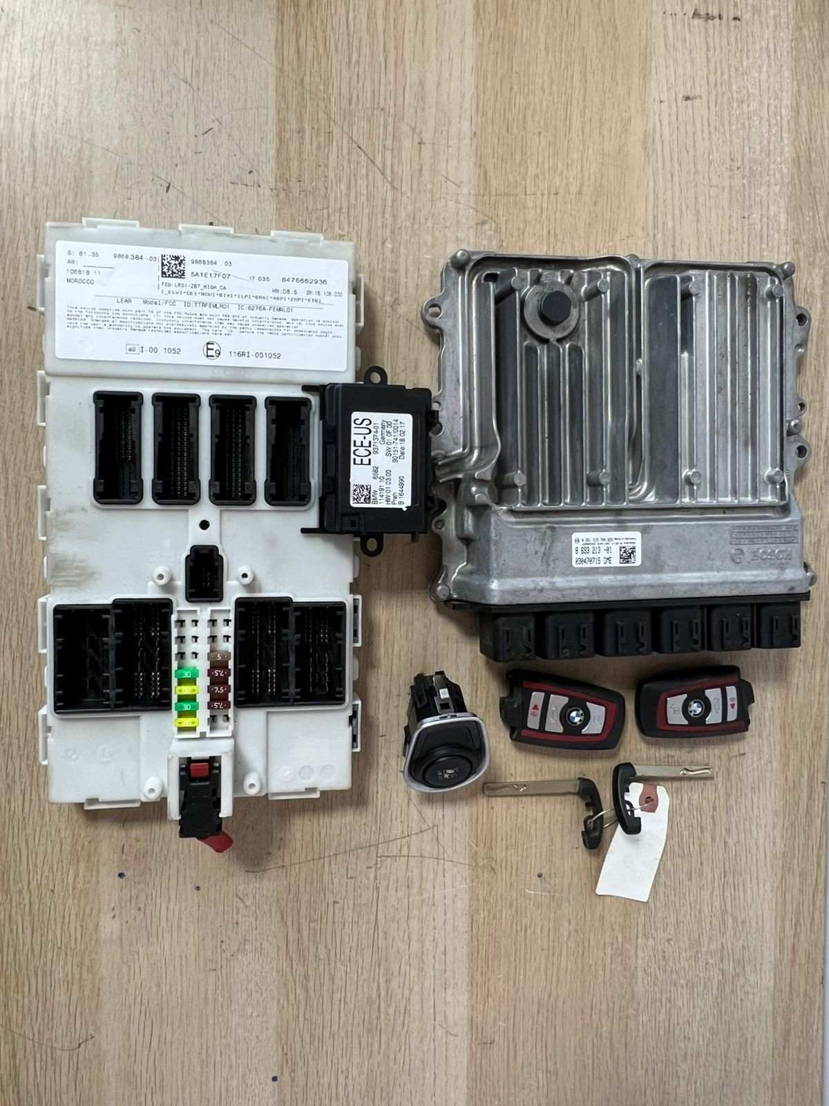 2016-2018 BMW 330e Engine Control Module 8693213 F30 330e 2.0L Hybrid ECU SET 