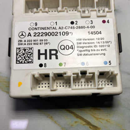 2015-2018 Mercedes-Benz C300 Door Control Unit Module A 2229002109 W205 C-Class