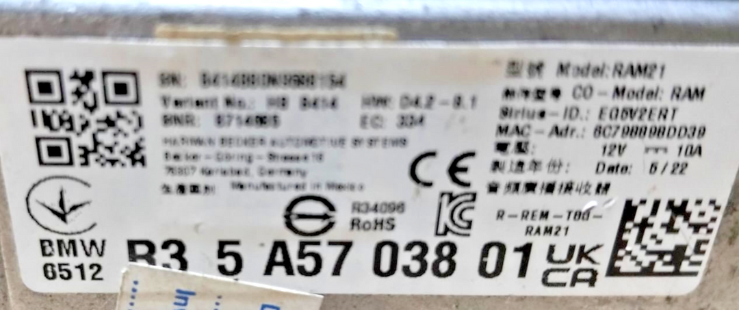 20-23 BMW G80 G82 G83 M340I M3 M4 AUDIO RADIO CONTROL MODULE UNIT R3 5A57038 01