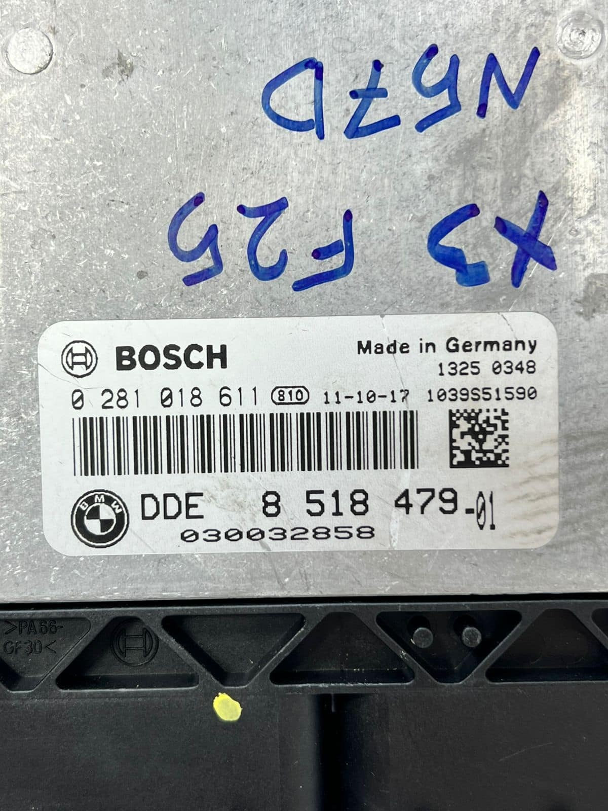 2011-2017 BMW X3 F25 M57D Engine Control Unit ECU SET DDE+CAS4+1KEY 8518479 OEM