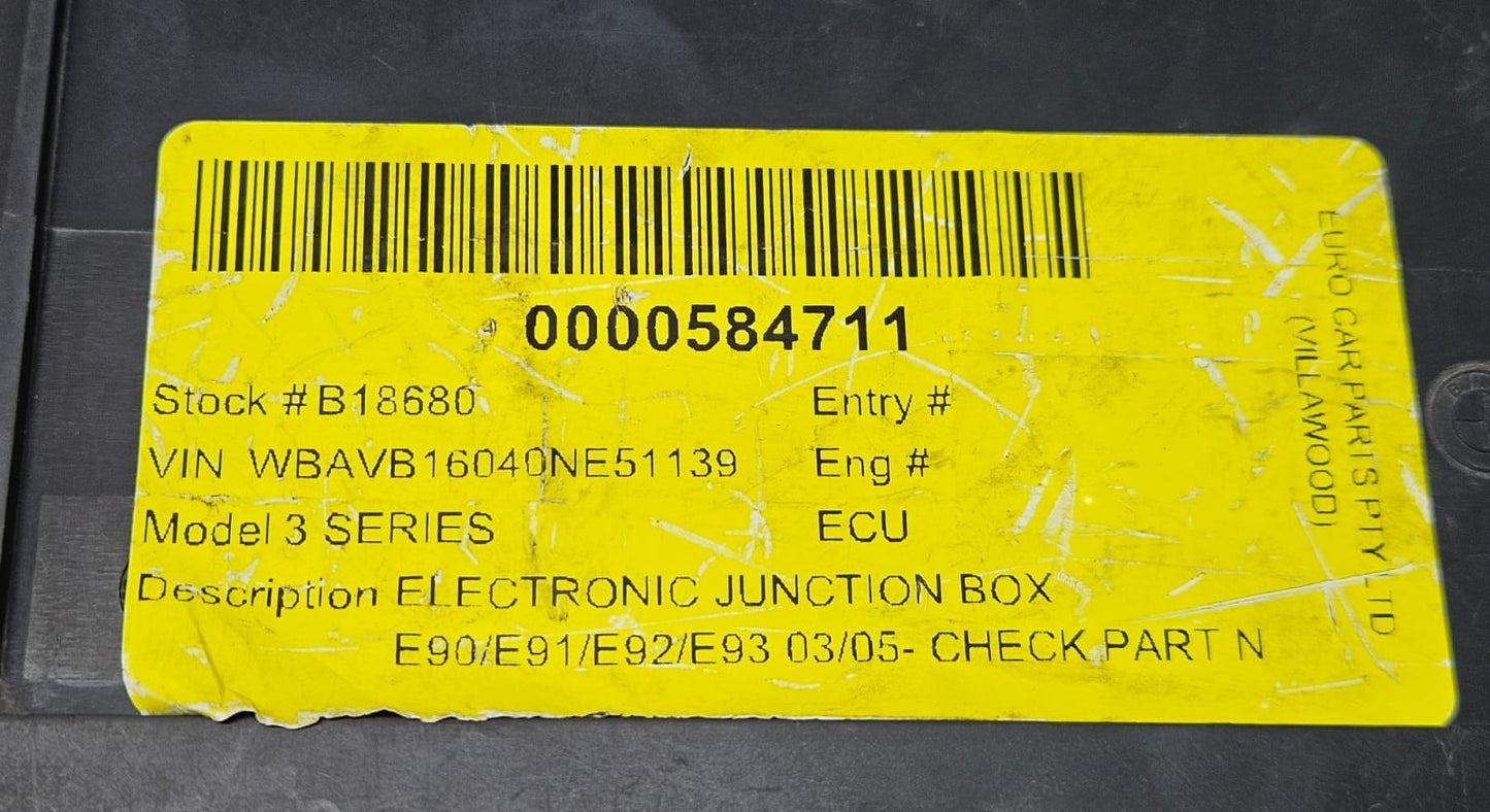 2007-2008 BMW E90 E92 E93 328i Junction box Body Control Module 9131777 OEM
