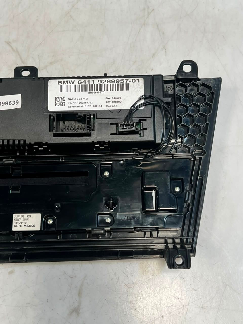 2011-2017 BMW X3 F25 AC Climate Control Unit PANEL 9289957 OEM