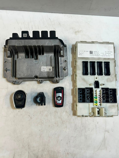 2016 BMW F30 LCI 318i B38 Engine Control Unit ECU SET DME+FEM+1KEY 8674265