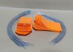 Load image into Gallery viewer, ACRYLIC TAG WITH METAL EYELET – THIN PLASTIC LABEL - IND/CRAFT ID TAG ORANGE