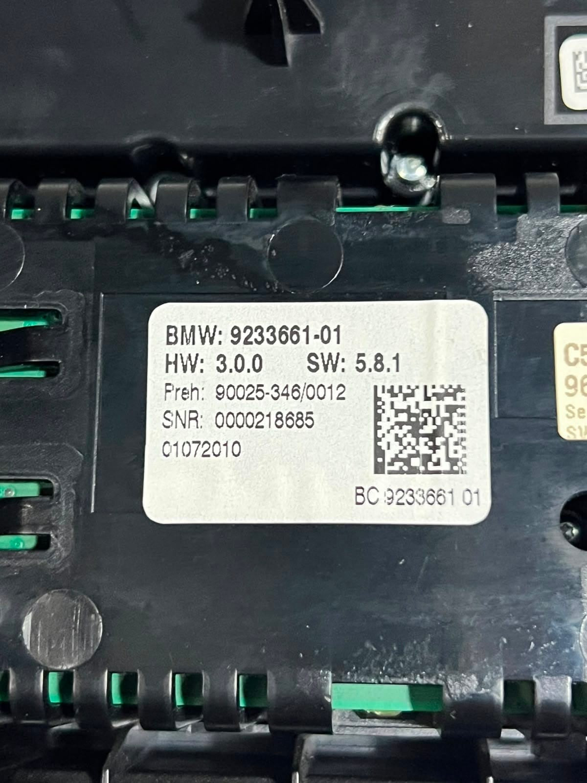 2020 BMW X3 F07 N55 535I AC Heater Control Panel 9233661 OEM