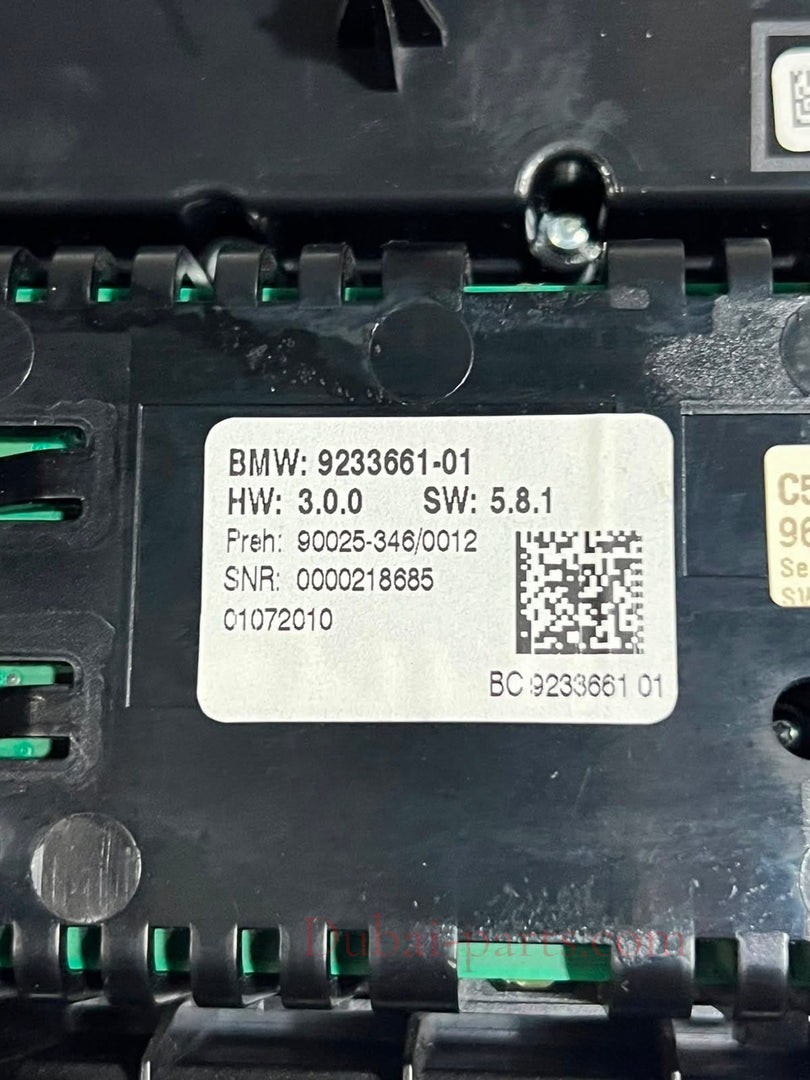 2020 BMW X3 F07 N55 535I AC Heater Control Panel 9233661 OEM