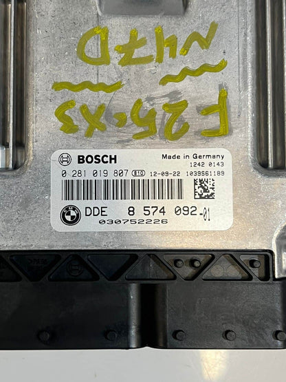 BMW X3 F25 N47N Engine Control Unit Ecu COMPLETE SET DDE+CAS4+1KEY 8574092 