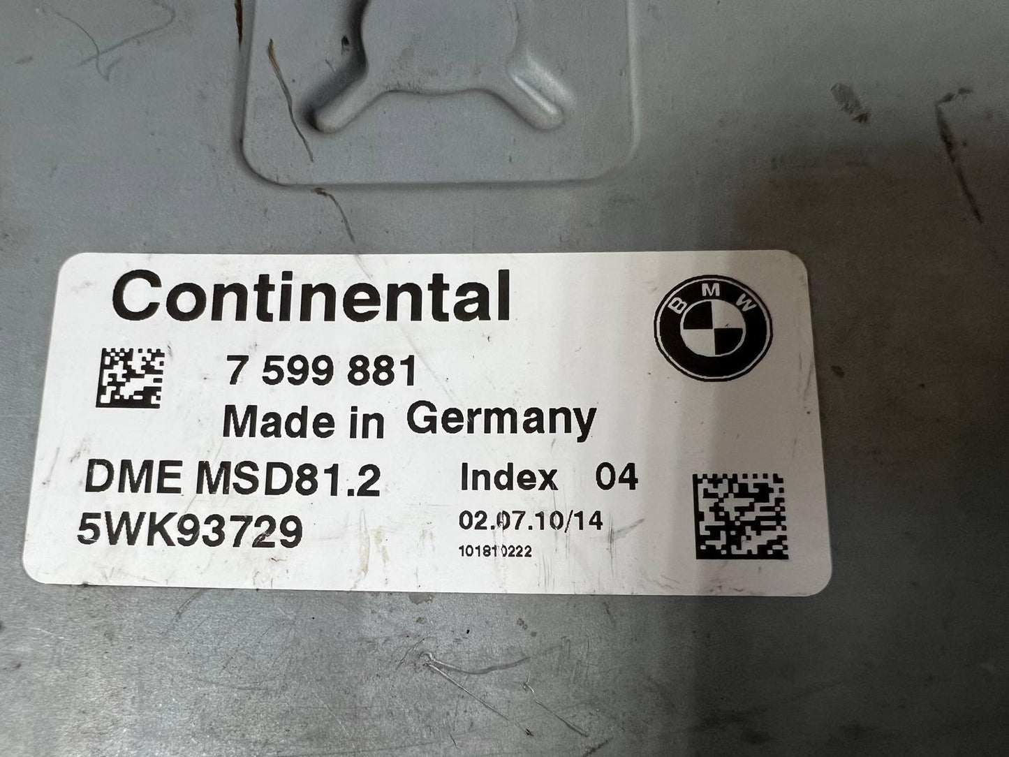 BMW 3 Series E90 320i E60 E61 E81 5WK93729 MSD81 Engine Control Unit 7599881 