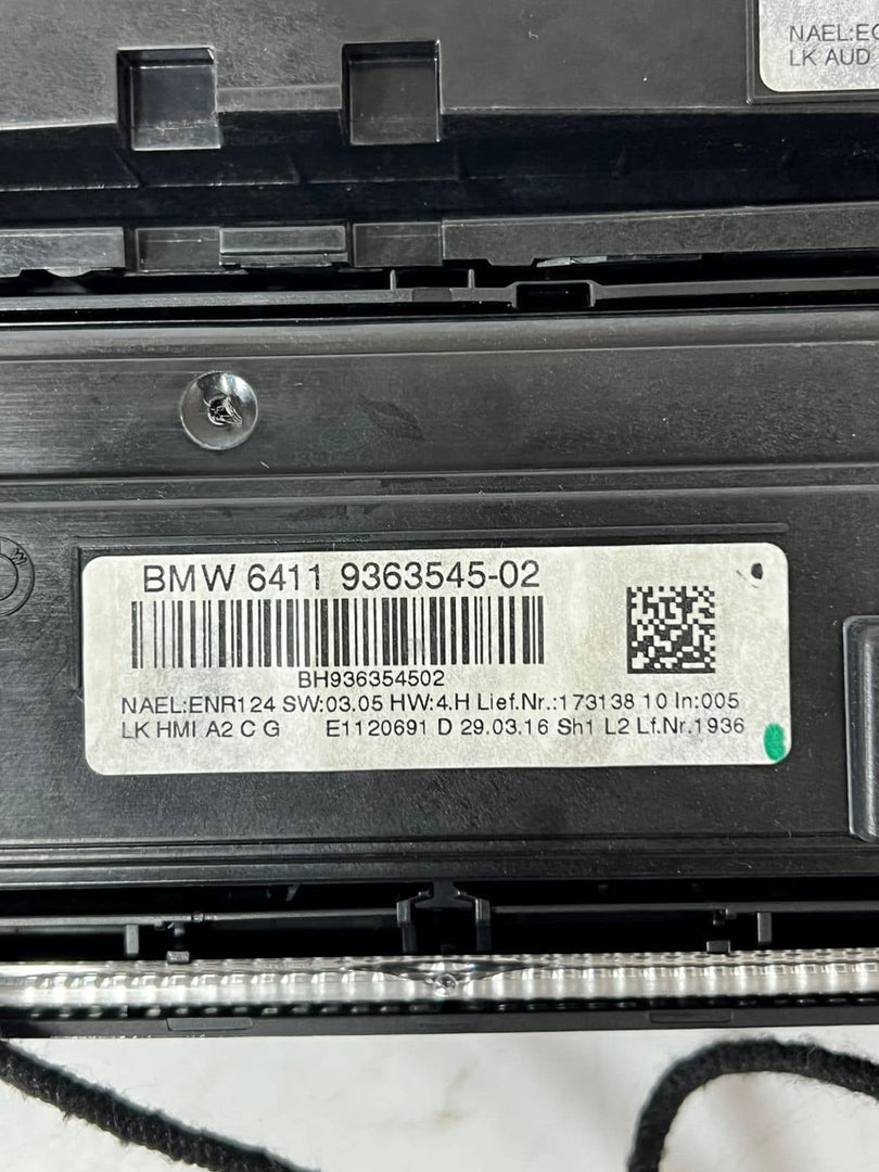 2013-2016 BMW 328i 2' 3' 4' Automatic Air Conditioning Control Unit 9363545 OEM