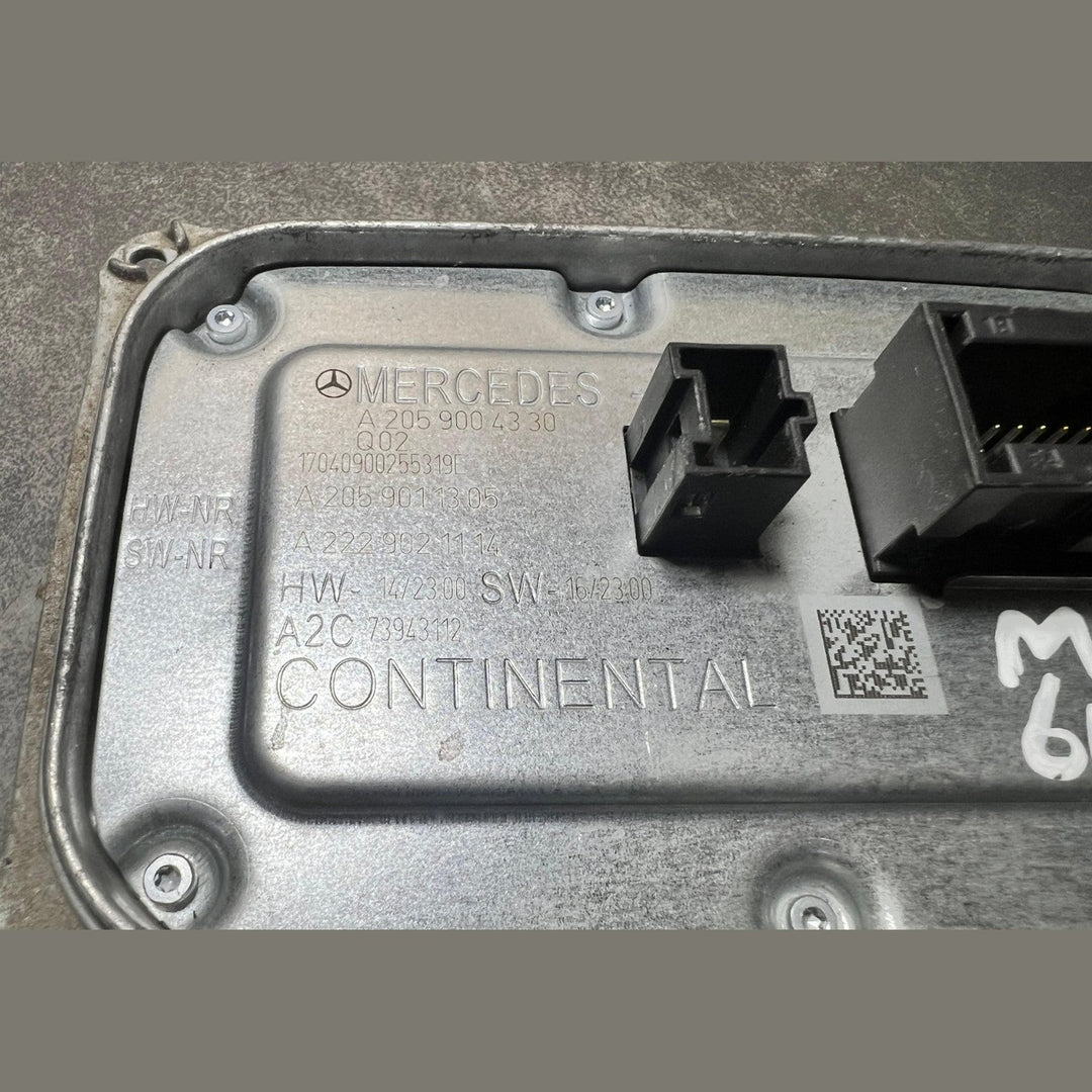 15-20 Mercedes W205 C-Class LED Headlight Control Module A205 9004330 OEM