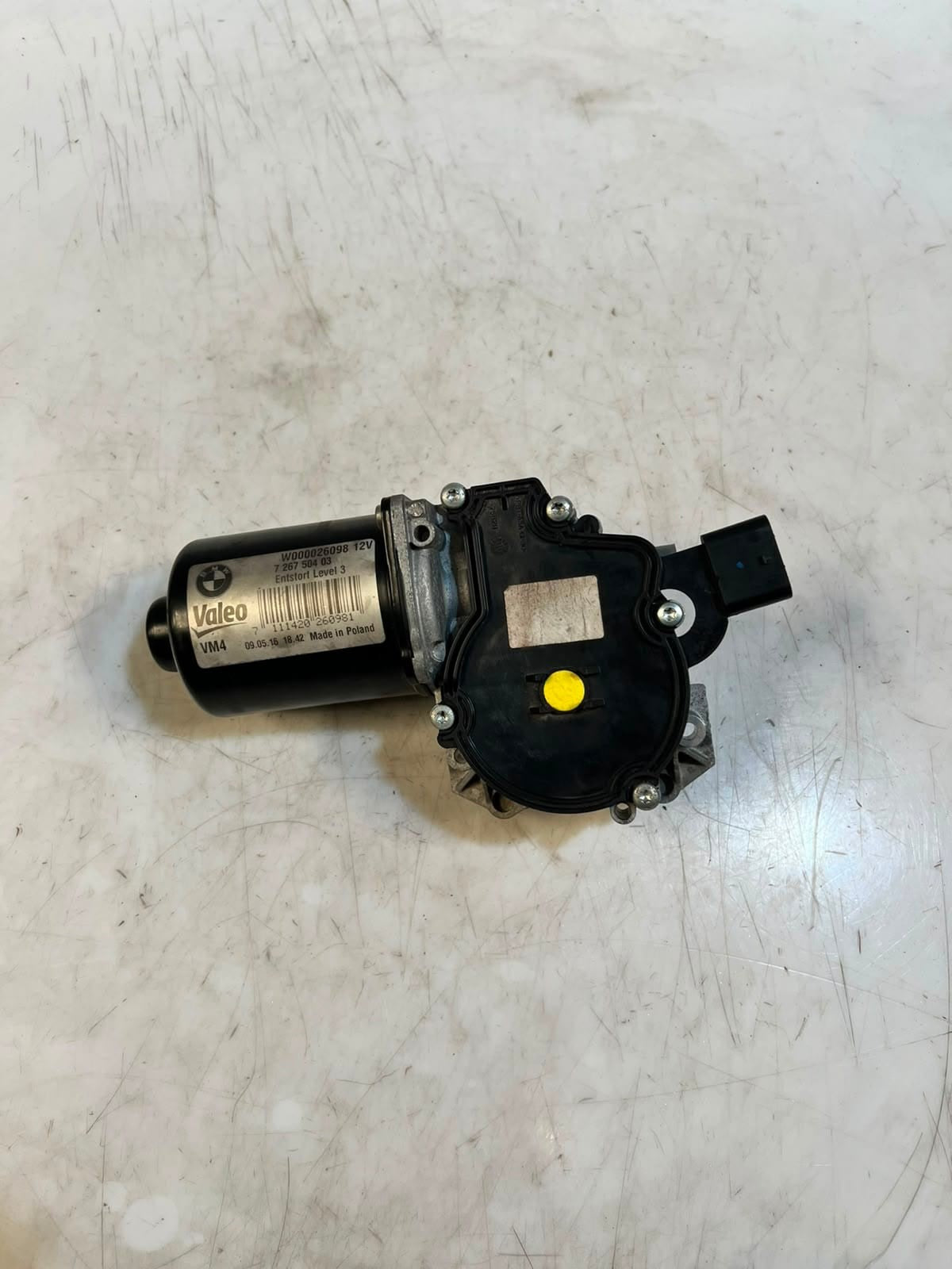 2017 BMW M4 F30 F20 F21 F31 Front Wiper Motor & Linkage 7267504 OEM