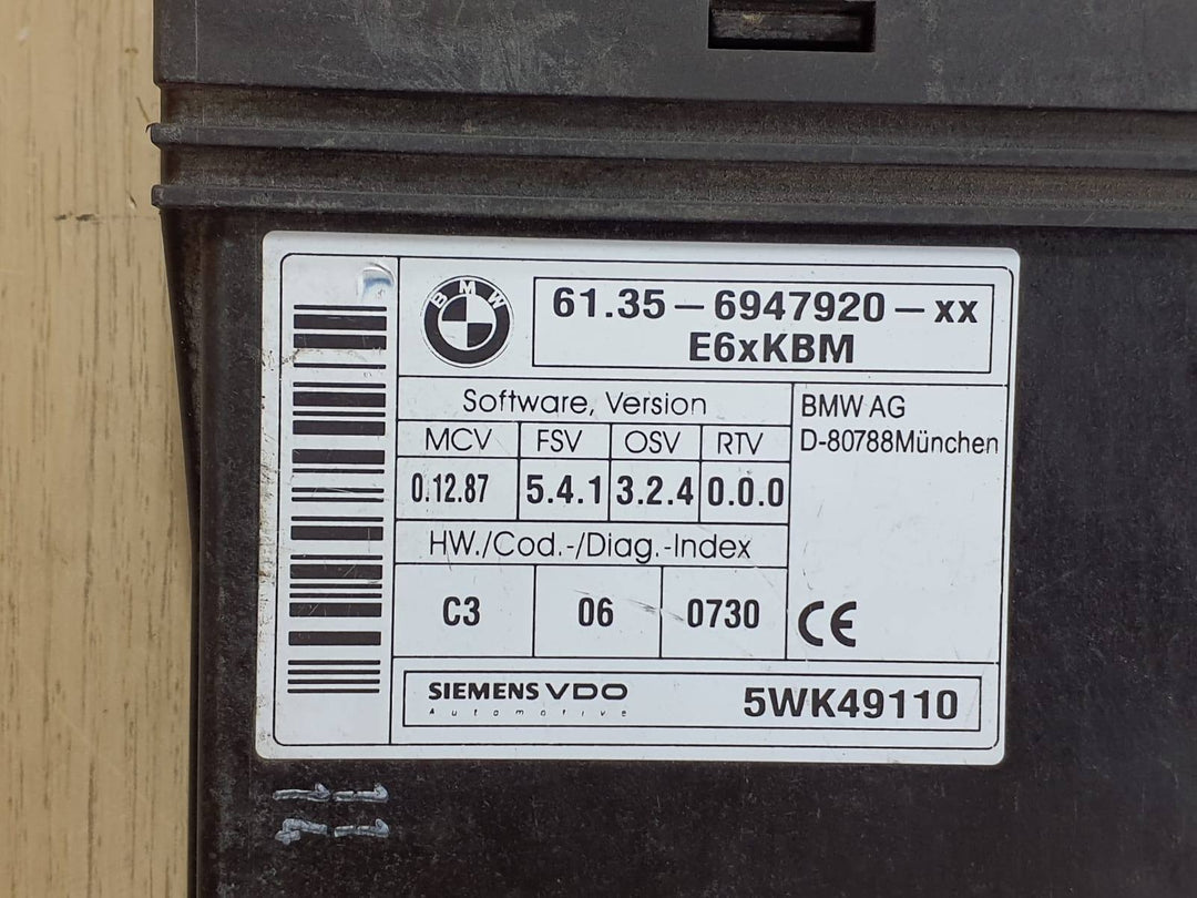 ✅✅✅FULLY TESTED BMW E61 E61LCI BODY CONTROL MODULE 6947920 AA FS