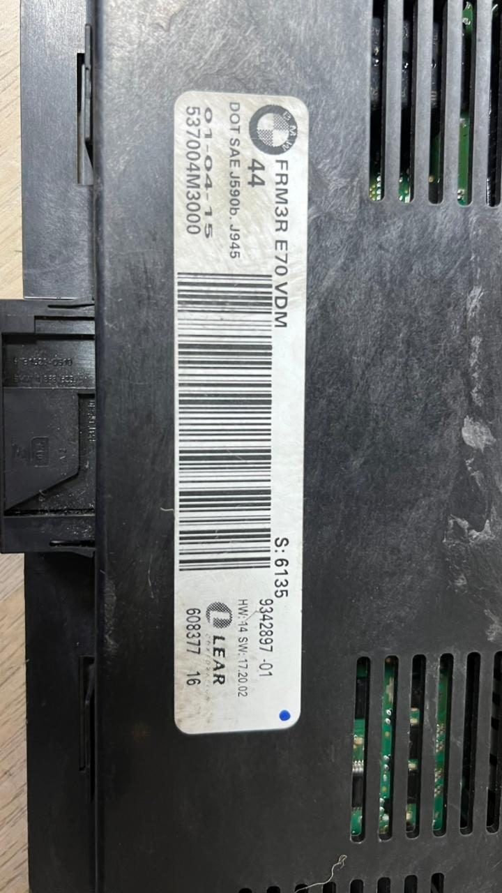 BMW 2007-2013 X5 Footwell Light Control Module 9342897 X5 E70 and X6 E71 