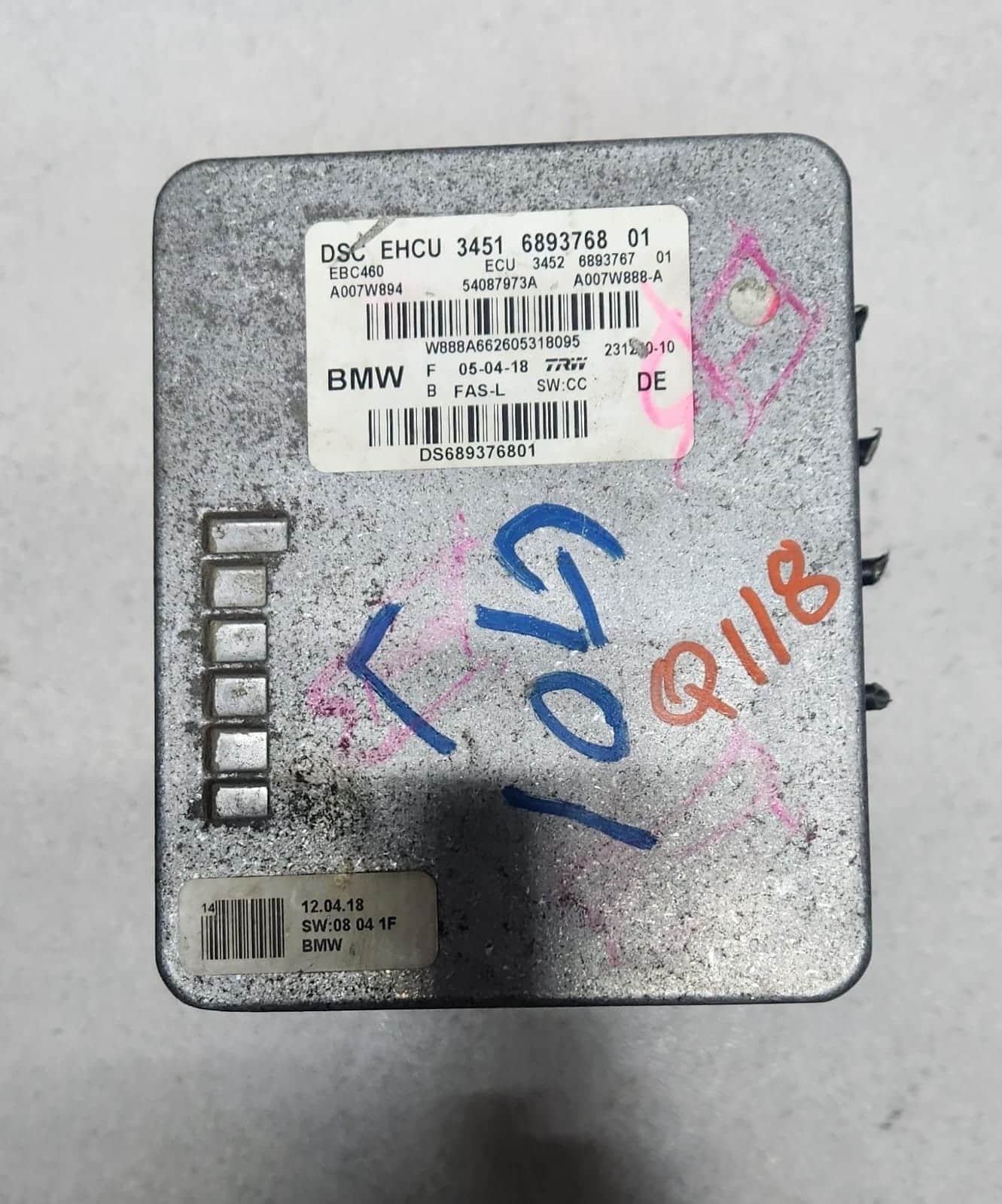 2017-2020 BMW 540i Abs Pump Control Module Unit 6893768 530i  M550i and X3 G01