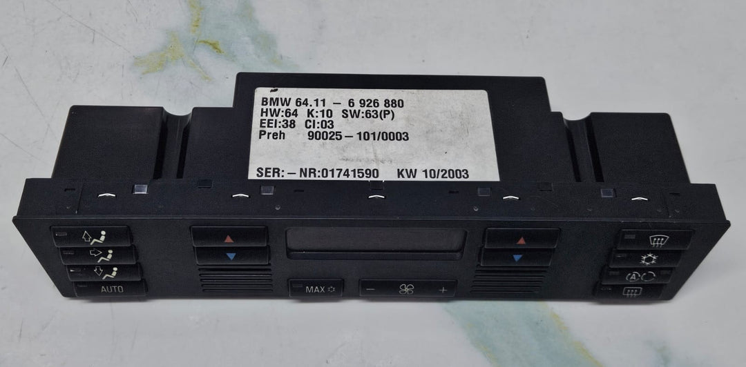 2000-2006 BMW X5 E53 Climate Control Panel 6926880 OEM