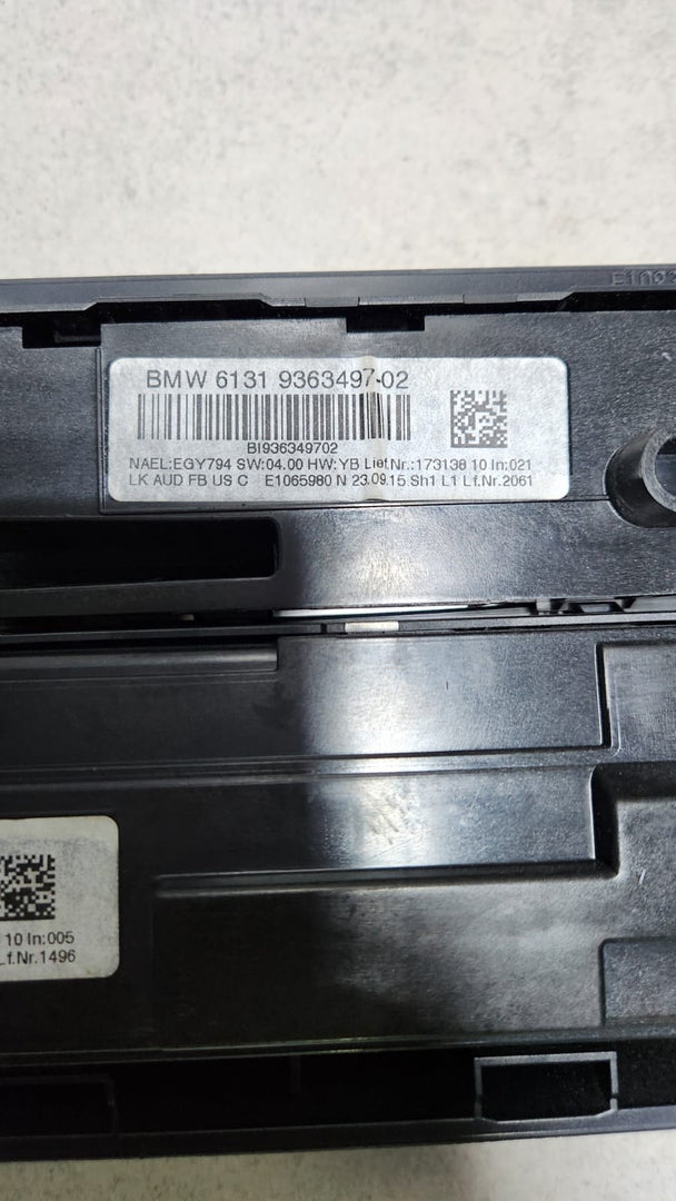 BMW F22 F30 Climate Control Radio Switch Panel Auto Ambient Lighting 9363497 