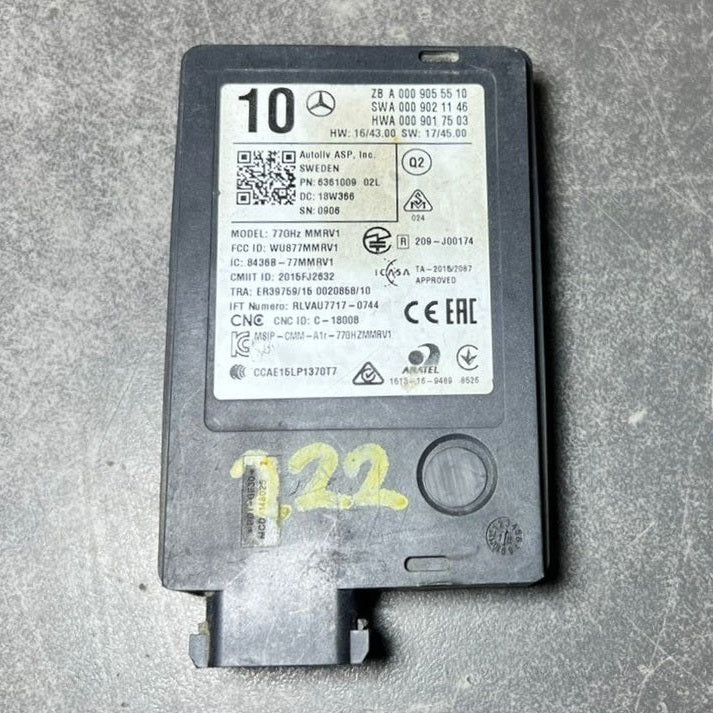 Mercedes-Benz W222 Bumper Blind Spot Radar Distance Sensor Module A000 9055510