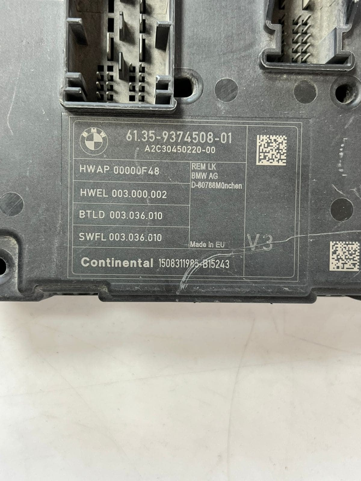 2014-2016 BMW 228i F20, F21, F22, F23 Rear Body Control Module 9374508