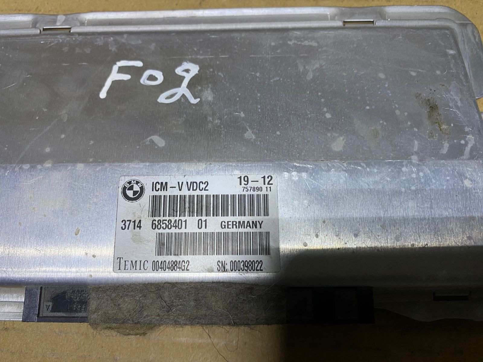 2012 BMW 535i Control Unit Suspension System 6858401 5 Series (535i, 550i) and 7