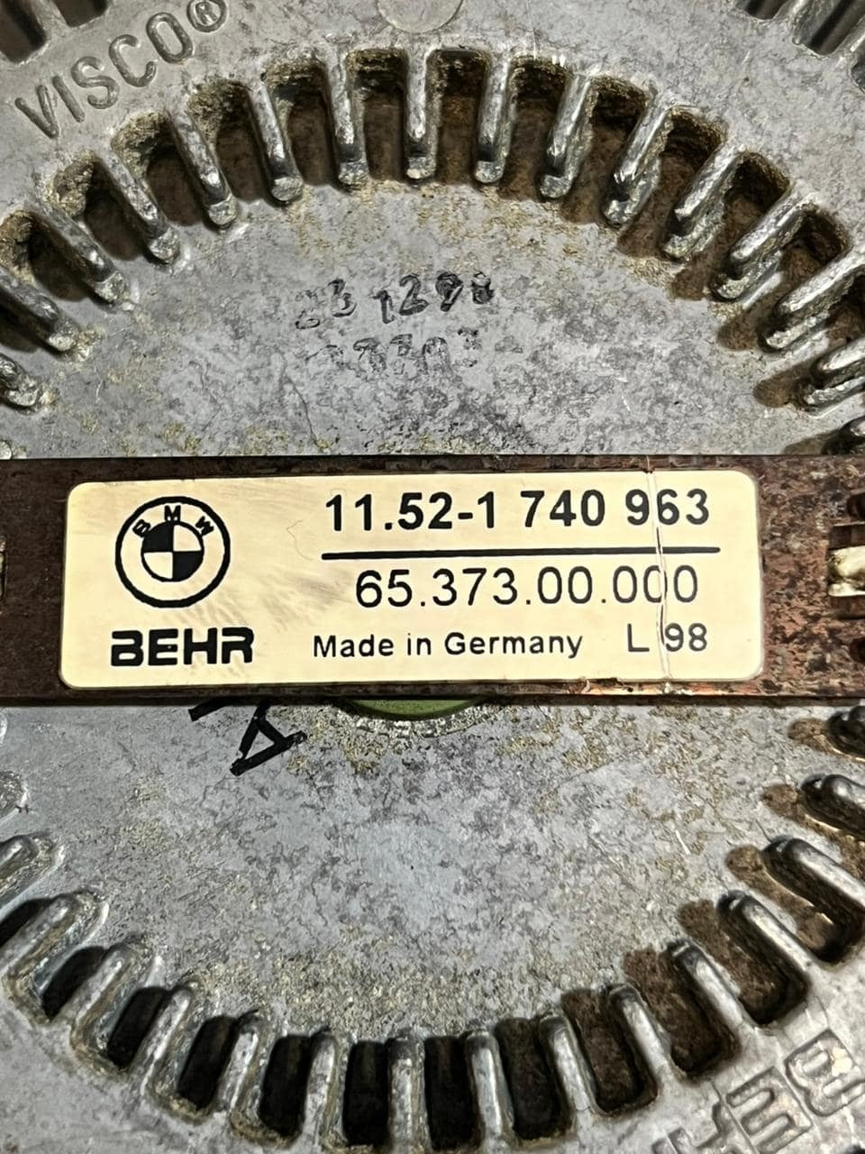 1999 BMW 323i E36 E38 E39 E46 ENGINE COOLING Viscous Fan Clutch COUPLING 1740963