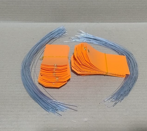 ACRYLIC TAG WITH METAL EYELET – THIN PLASTIC LABEL - IND/CRAFT ID TAG ORANGE