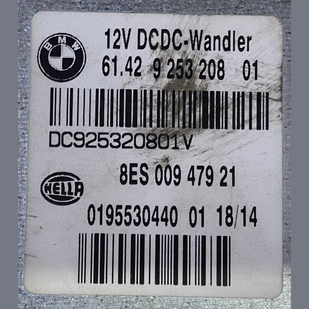 OEM BMW X1 E84 VOLTAGE CONVERTER CONTROL MODULE 9253208