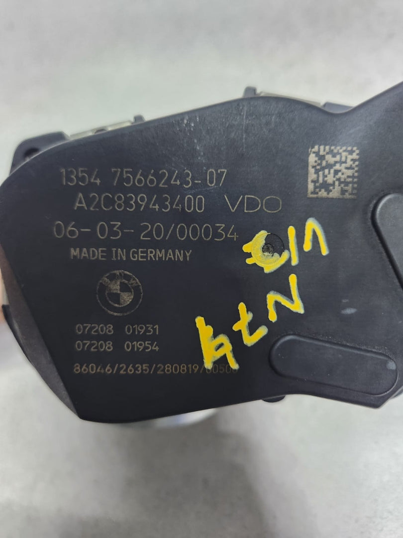 BMW Throttle Body 7566243 7 Series F01 F02 F03 N74 V12 engine