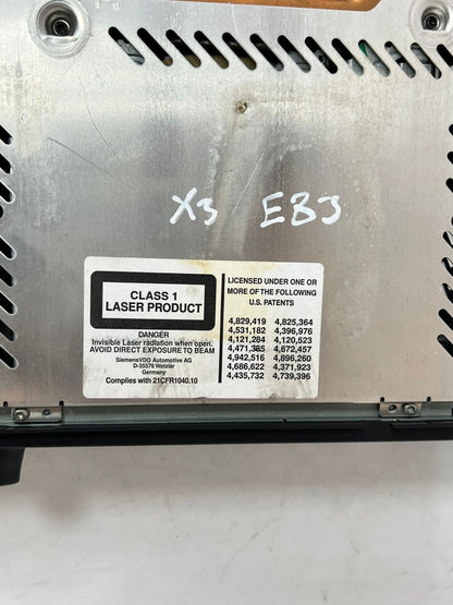 2004 - 2010 BMW X3 E83 Business Navigation Am Fm Radio CD Player 9146712 OEM