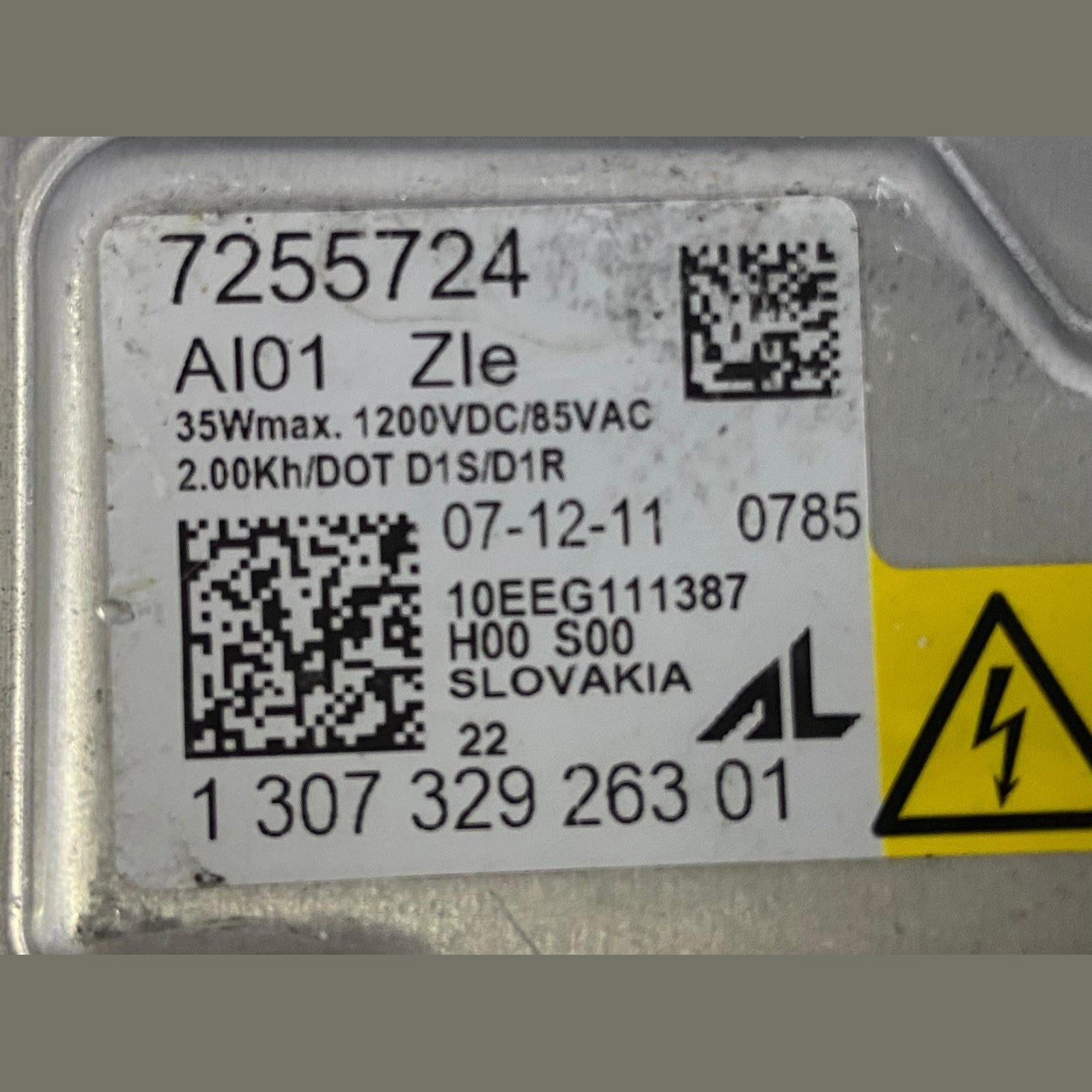 OEM BMW  F01 F02 F06 Xenon HEADLIGHT Ballast Control Unit MODULE 7255724