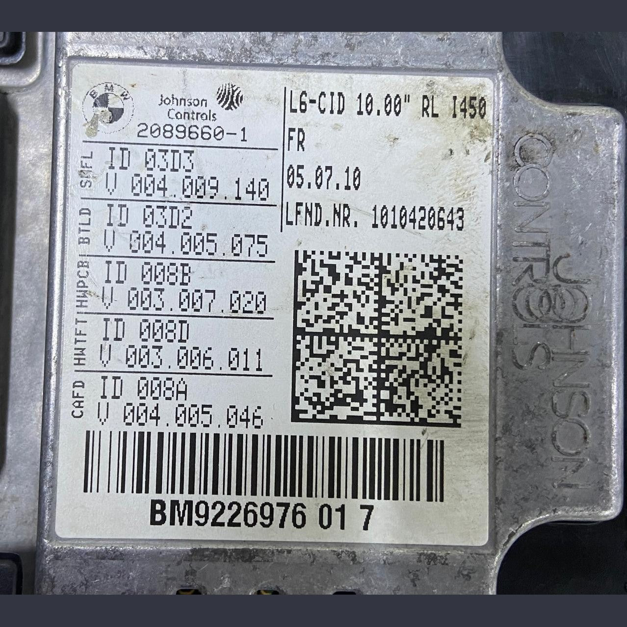 OEM BMW 7 F01 F02 F03 Navigation Central Info Display Screen 9226976- 10.25''