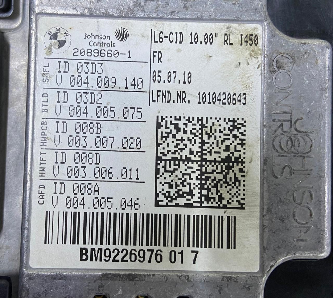 OEM BMW 7 F01 F02 F03 Navigation Central Info Display Screen 9226976- 10.25''