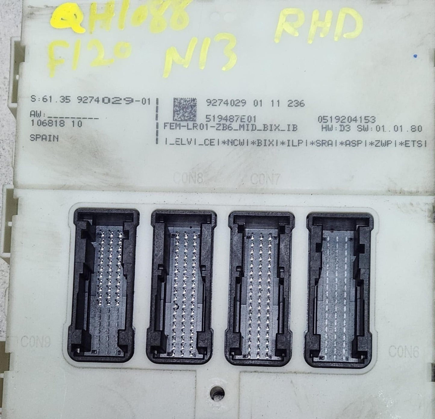 BMW 1 F20 F21 Comfort/Convenience Module 9274029 1 Series F20 F21