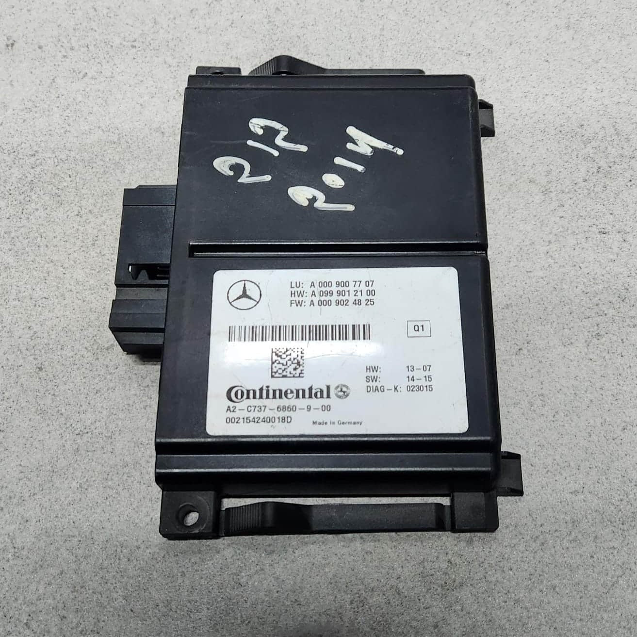 2014 Mercedes-Benz E300 Cruise Control Distance Radar Module A0009007707