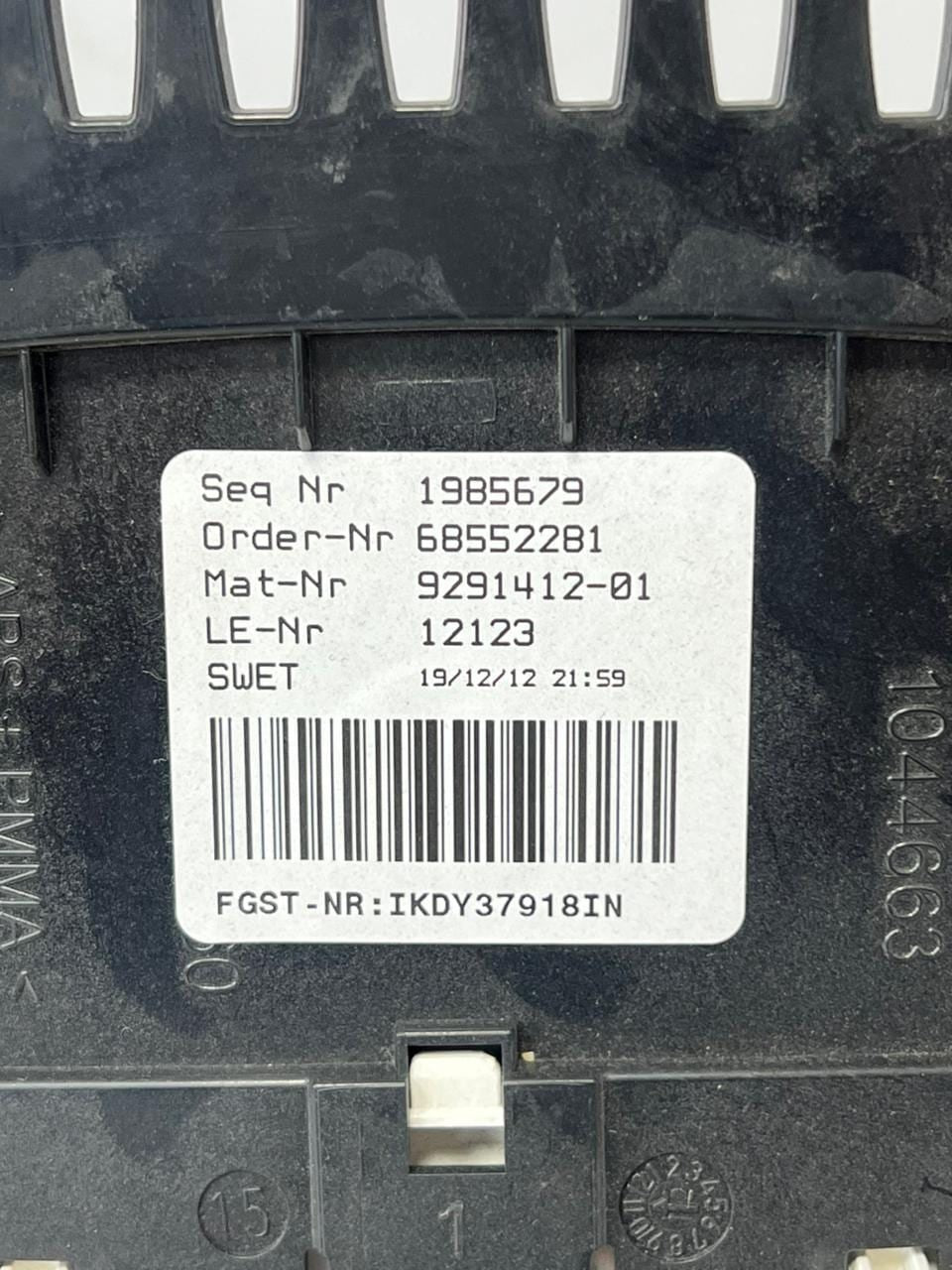 2011-2013 BMW 5' 525i 528i 535i 550i Instrument Cluster Speedometer 9291412 OEM
