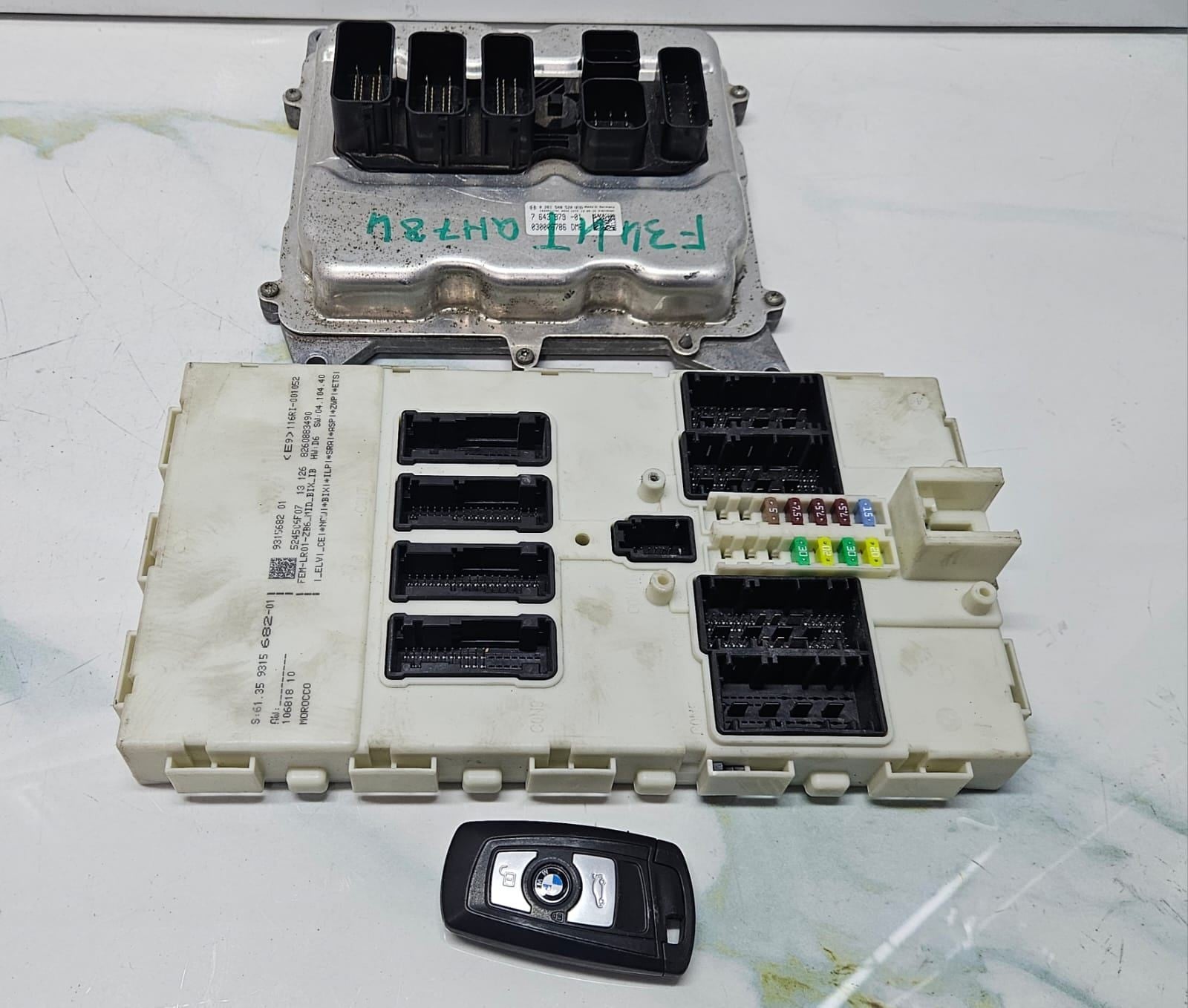 BMW F30 F31 F10 F11 F25 F34 N20 Engine Control Unit DME Set 7643979 OEM