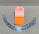 Load image into Gallery viewer, ACRYLIC TAG WITH METAL EYELET – THIN PLASTIC LABEL - IND/CRAFT ID TAG ORANGE