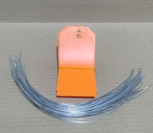 ACRYLIC TAG WITH METAL EYELET – THIN PLASTIC LABEL - IND/CRAFT ID TAG ORANGE