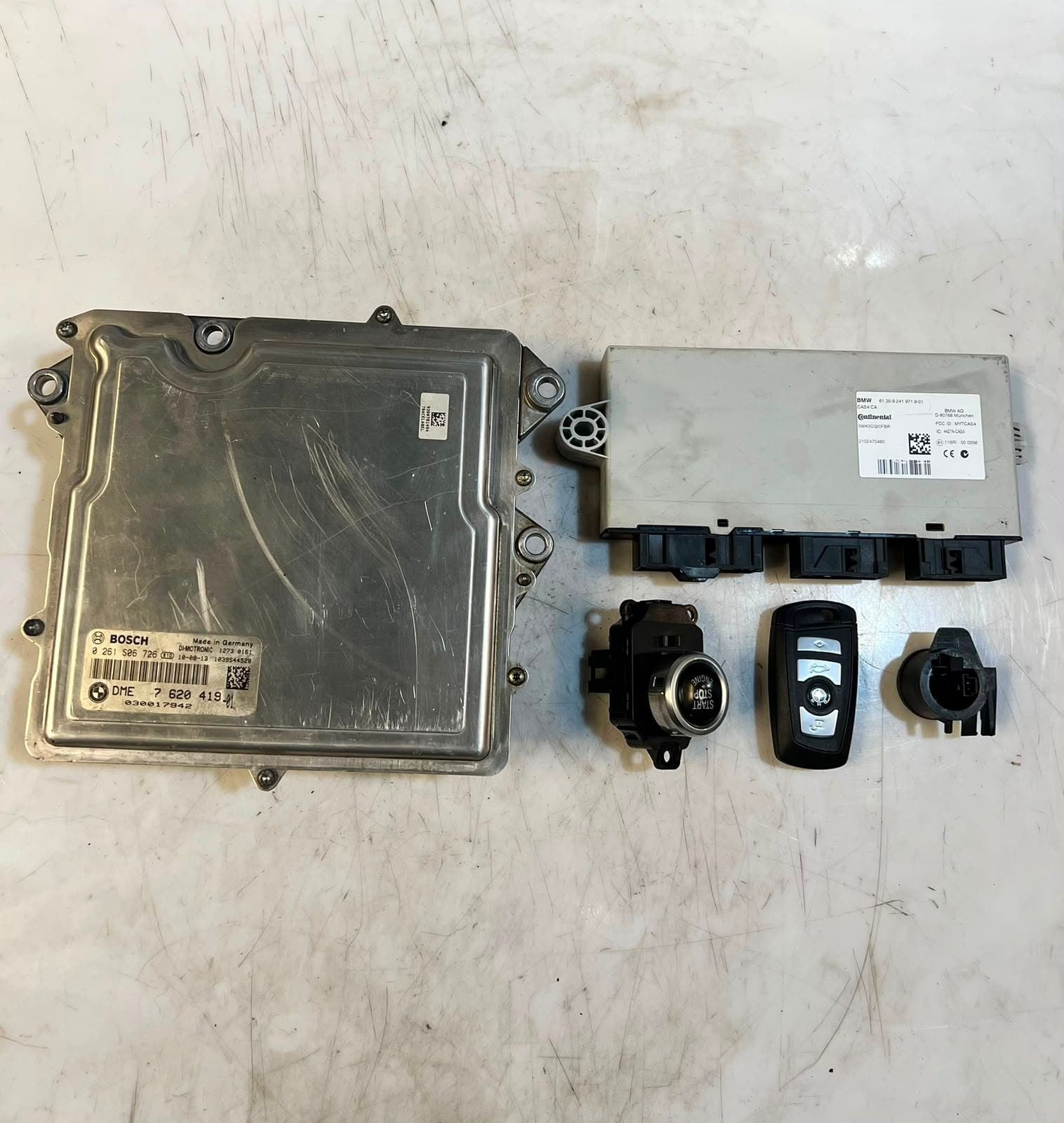 2010 BMW 535i F07 GT N55 Engine Control Module ECU SET DME+CAS4+1KEY 7620419