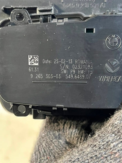 2012 BMW 1 3 Series F20 F21 F30 F31 Headlight Switch CONTROL 9265303 OEM