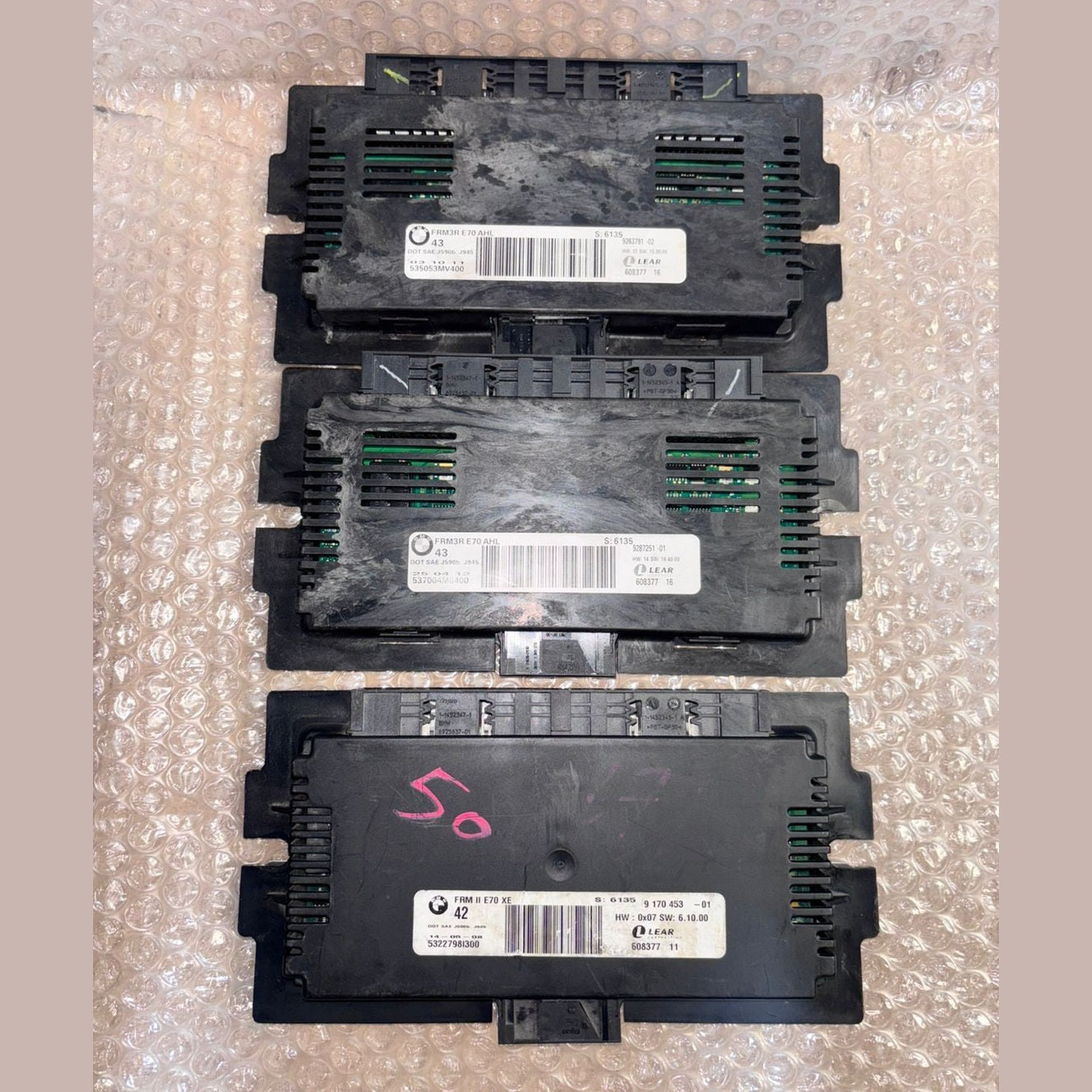 Bmw X5 E70 FRM Footwell Module Genuine 9263791 -9170453 - 9287251 LOTS 3PCS