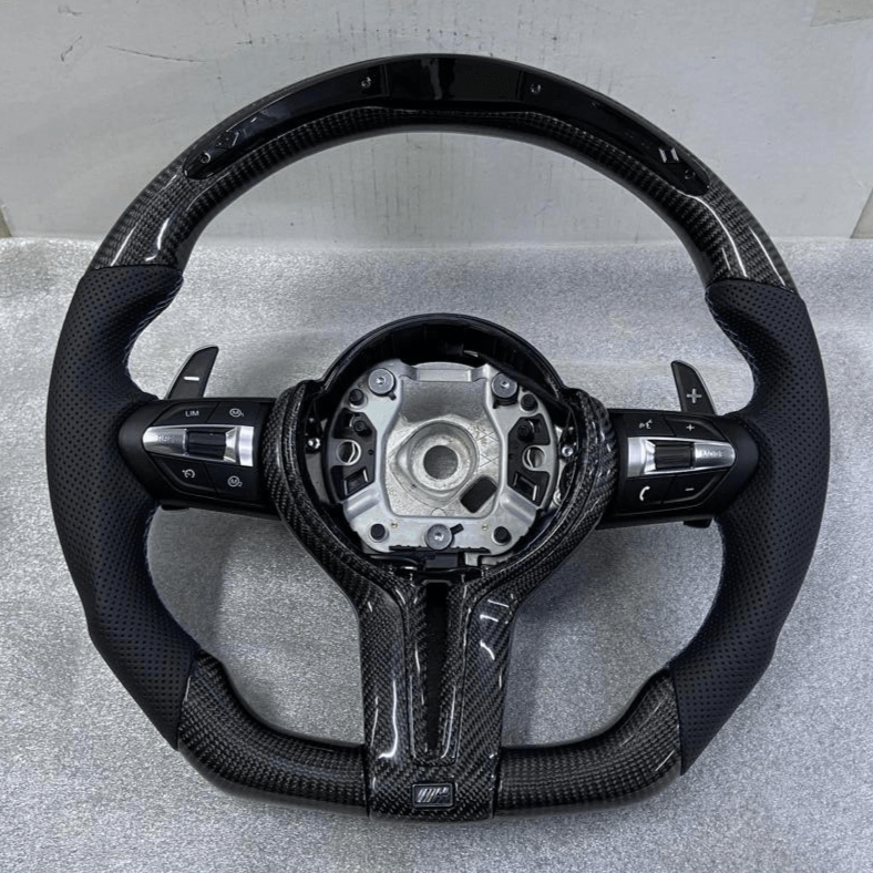 OEM BMW Carbon Fiber Steering Wheel F30 F32 Series MSport With Paddle Shifts LED