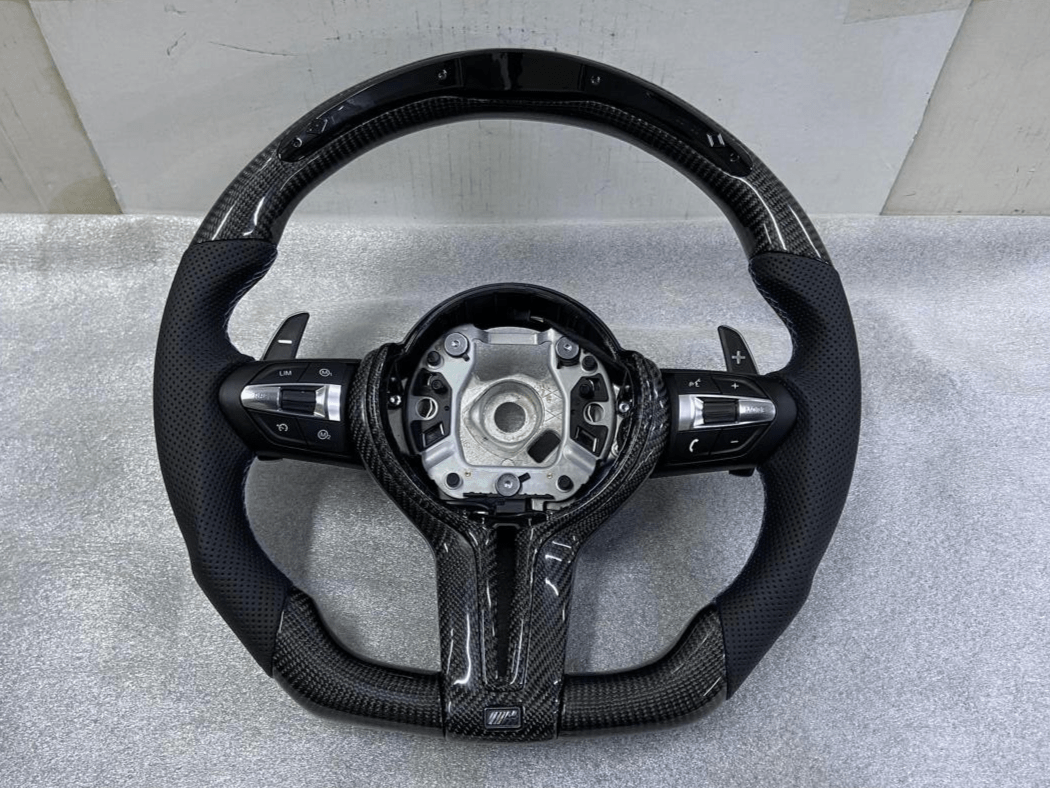 OEM BMW Carbon Fiber Steering Wheel F30 F32 Series MSport With Paddle Shifts LED