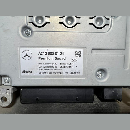 15-21 Mercedes W213 E-Class Lear Amplifier Audio Control Module A213 9000124 OEM